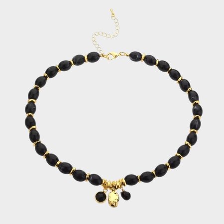 Ketting kraal steen zwart