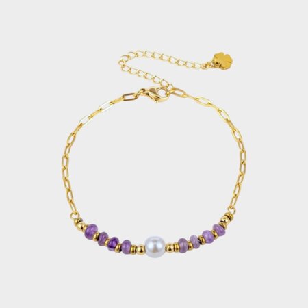 Armband parel paars