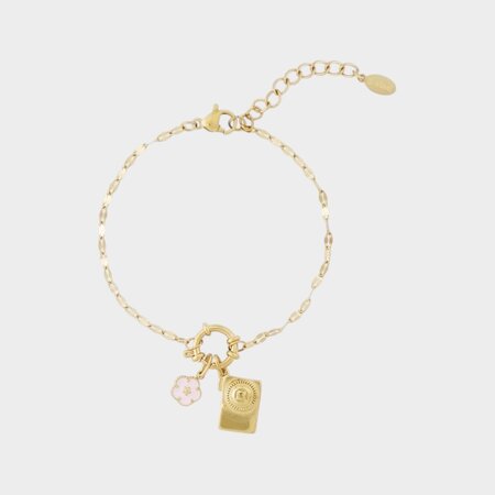 Armband bedel Parijs roze