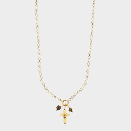 Ketting schakel kruis bruin