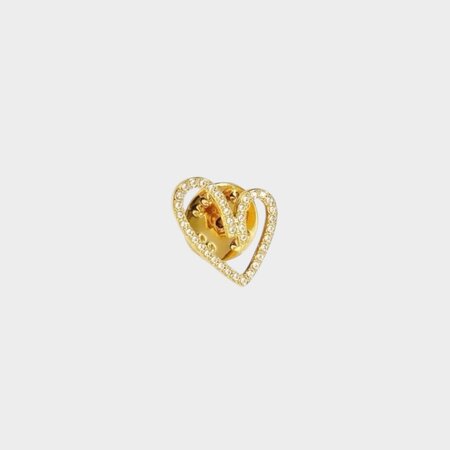 Pin hartje crystal wit