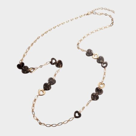 Ketting lang hart bruin