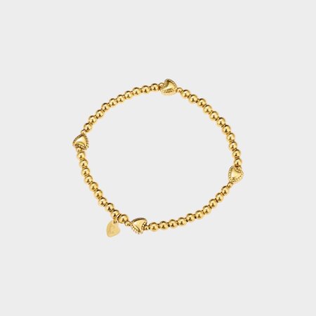 Armband kraal bol hartjes