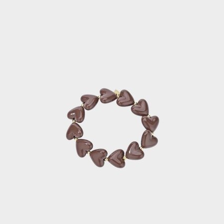 Armband harten staal donkerbruin