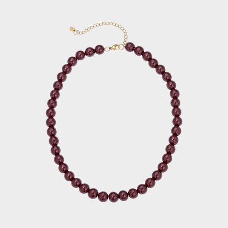 Ketting kraal bordeaux