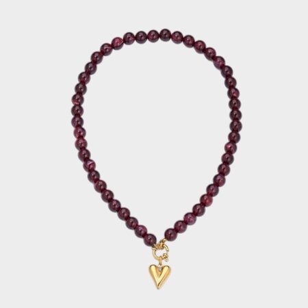 Ketting hart slot bordeaux