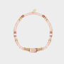 Armband staal disc roze