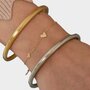 Armband staal goud hartjes