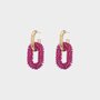 Oorbellen candy mini fuchsia