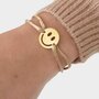 Armband zwart smiley