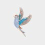 Broche vogel blauw