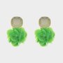 Oorbellen cat bloem groen