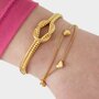 Armband staal duo hart