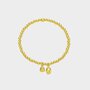 Armband goud staal bloemen