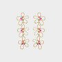 Oorbellen trio bloem multi
