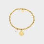 Armband staal schelp parel