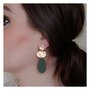 Oorbellen bedel resin roze