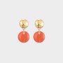 Oorbellen resin rond oranje