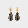 Oorbellen drop resin panter