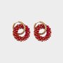 Oorbellen candy ring bordeaux