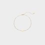Armband staal goud kruis