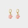 Oorbellen creool ster roze