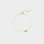 Armband staal parel bloem