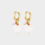 Oorbellen hart schelp multi