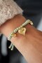 Armband touw aqua hart