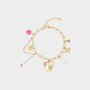 Armband bedel lente roze
