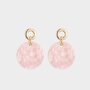 Oorbellen resin mozaïek roze