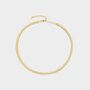 Ketting staal hartjes goud