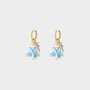 Oorbellen creool zeester blauw