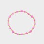 Armband staal felroze