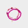 Armband set fuchsia parel
