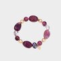 Armband glas kraal paars