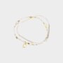 Armband set natuursteen beige