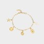 Armband bedel staal strand