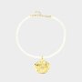 Ketting touw schelp beige
