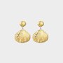Oorbellen duo schelp parel