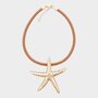 Ketting koord zeester cognac