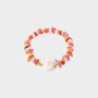 Armband staal schelp fuchsia