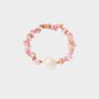 Armband staal schelp roze