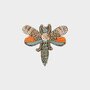Broche libelle groen