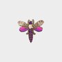Broche libelle paars