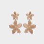 Oorbellen resin bloemen bruin