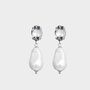 Oorbellen crystal drop wit