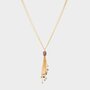 Ketting lang kwast grijs