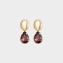 Oorbellen crystal druppel aubergine