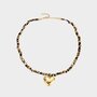Ketting staal leopard hart 